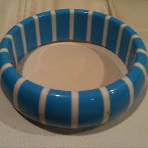 Womens bangel blue and white striped